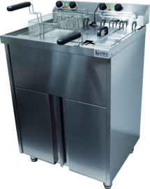 Friteuse KOSWA rvs staand model 12+12 liter - 400 Volt