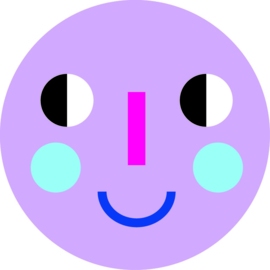 Sticker Smiley lila