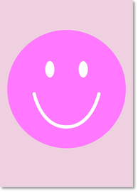 Smiley basic roze kaart