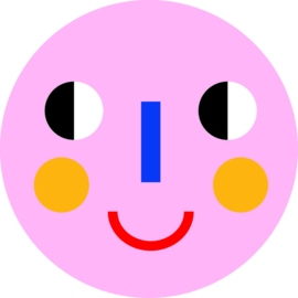 Sticker Smiley pink