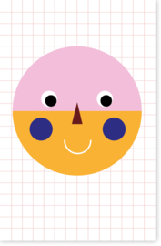 Happy face grid kadokaart