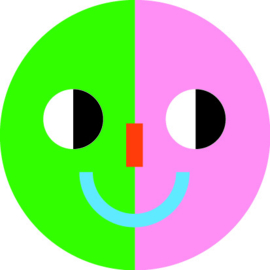 Sticker Smiley groen