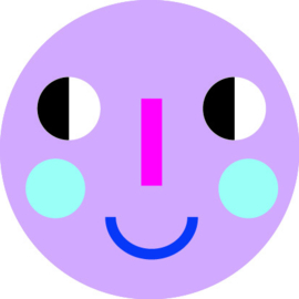Sticker Smiley lila