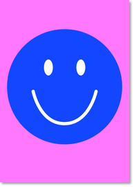 Smiley basic blauw kaart