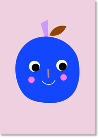 Appeltje blauw kaart