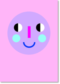 Smiley pink kaart