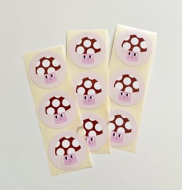 Sticker Paddestoel pink