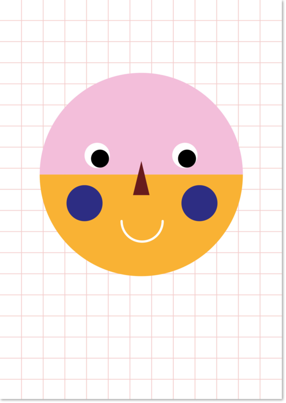 Happy Face grid poster
