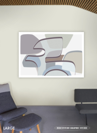 THOUGHTS (green - landscape) | Midcentury Graphic Studio | Werk op aluminium mat wit