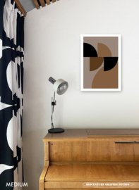 QUARTER PAST TWO (portrait) | Midcentury Graphic Studio | Werk op aluminium mat wit
