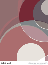 SPOTLIGHTS  (dusty pink) | Midcentury Graphic Studio | Werk op aluminium mat wit