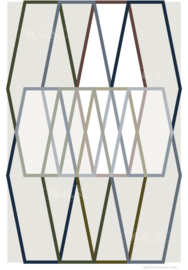 CROSSING | Midcentury Graphic Studio | Werk op aluminium mat wit