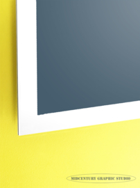 HAPPY (yellow) | Midcentury Graphic Studio | Werk op aluminium mat wit