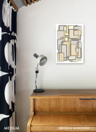 RECTANGLE COLLECTION | Midcentury Graphic Studio | Werk op aluminium mat wit