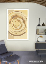 GOLDEN RECORD | Midcentury Graphic Studio | Werk op aluminium mat wit