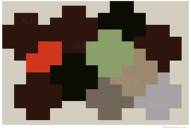 TOTAL | Midcentury Graphic Studio | Werk op aluminium mat wit