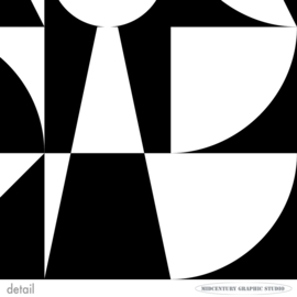 TANGERINE (black)  | Midcentury Graphic Studio | Werk op aluminium mat wit