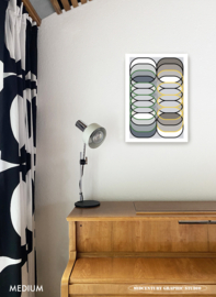 UNITE | Midcentury Graphic Studio | Werk op aluminium mat wit