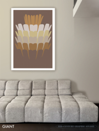 SPRING (brown) | Midcentury Graphic Studio | Werk op aluminium mat wit