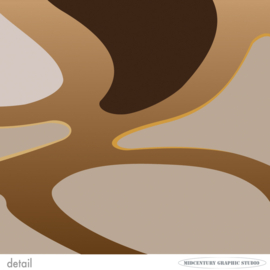MATCH (brown) | Midcentury Graphic Studio | Werk op aluminium mat wit