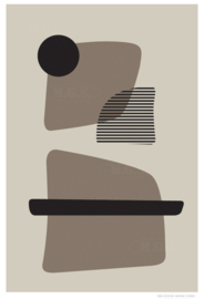 GRANDMA (brown) | Midcentury Graphic Studio | Werk op aluminium mat wit