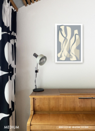 BALLROOM (cool grey) | Midcentury Graphic Studio | Werk op aluminium mat wit