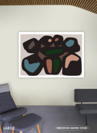 FAMILY (multicolor)  | Midcentury Graphic Studio | Werk op aluminium mat wit