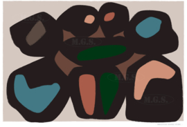 FAMILY (multicolor)  | Midcentury Graphic Studio | Werk op aluminium mat wit