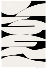 ALIGATOR (off-white) | Midcentury Graphic Studio | Werk op aluminium mat wit