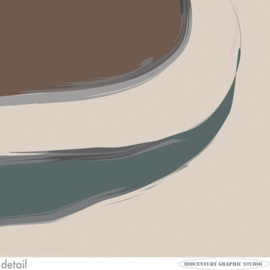 ASTRONAUT (brown) | Midcentury Graphic Studio | Werk op aluminium mat wit