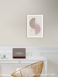 POINTLESS (dusty pink) | Midcentury Graphic Studio | Werk op aluminium mat wit