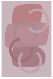 BAG (dusty pink) | Midcentury Graphic Studio | Werk op aluminium mat wit