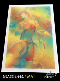 CUPIDO ATTACK (orange) | Caspar Luuk | Art print op GLASS-effect