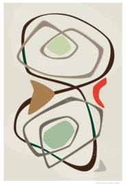 BABY  | Midcentury Graphic Studio | Werk op aluminium mat wit