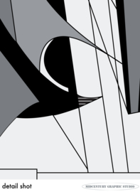 REGATTA (grey) | Midcentury Graphic Studio | Werk op aluminium mat wit