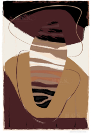 FISHERMAN | Midcentury Graphic Studio | Werk op aluminium mat wit