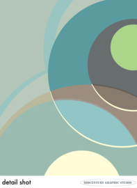 SPOTLIGHTS  (green) | Midcentury Graphic Studio | Werk op aluminium mat wit