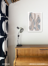 BALLROOM (beige) | Midcentury Graphic Studio | Werk op aluminium mat wit