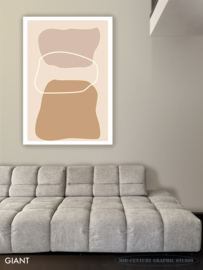 KISS (cream) | Midcentury Graphic Studio | Werk op aluminium mat wit