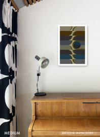PALM BEACH (green) | Midcentury Graphic Studio | Werk op aluminium mat wit