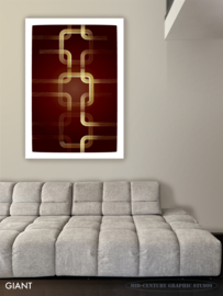 CHAIN (brown) | Midcentury Graphic Studio | Werk op aluminium mat wit