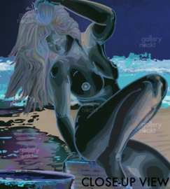 OIL PAINTING (midnight blue) | Caspar Luuk | Art print op canvas ingelijst