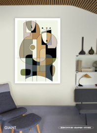 FASHION SHOW | Midcentury Graphic Studio | Werk op aluminium mat wit