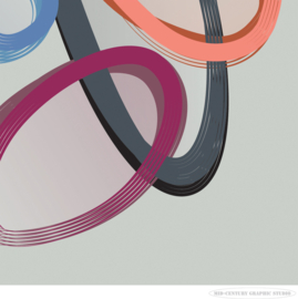 RINGS | Midcentury Graphic Studio | Werk op aluminium mat wit