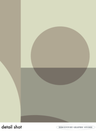 MELODY | Midcentury Graphic Studio | Werk op aluminium mat wit