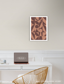 TANGERINE (brown) | Midcentury Graphic Studio | Werk op aluminium mat wit