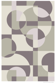 SCIENCE FICTION (brown) | Midcentury Graphic Studio | Werk op aluminium mat wit