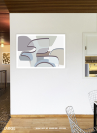 THOUGHTS (green - landscape) | Midcentury Graphic Studio | Werk op aluminium mat wit
