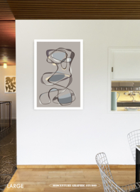 FASHION MODEL (grey) | Midcentury Graphic Studio | Werk op aluminium mat wit