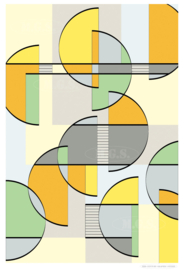 FRUIT SALAD | Mid-Century Graphic Studio | Art print op aluminium mat wit 